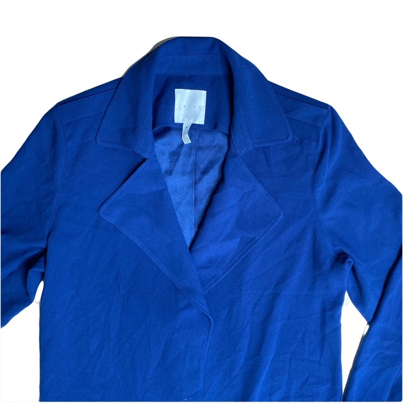 Leith Womens Trench Coat Lightweight Open-Front Blue Stretch - Picture 7 of 12